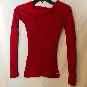 American Eagle Outfitter cold shoulder sweater red